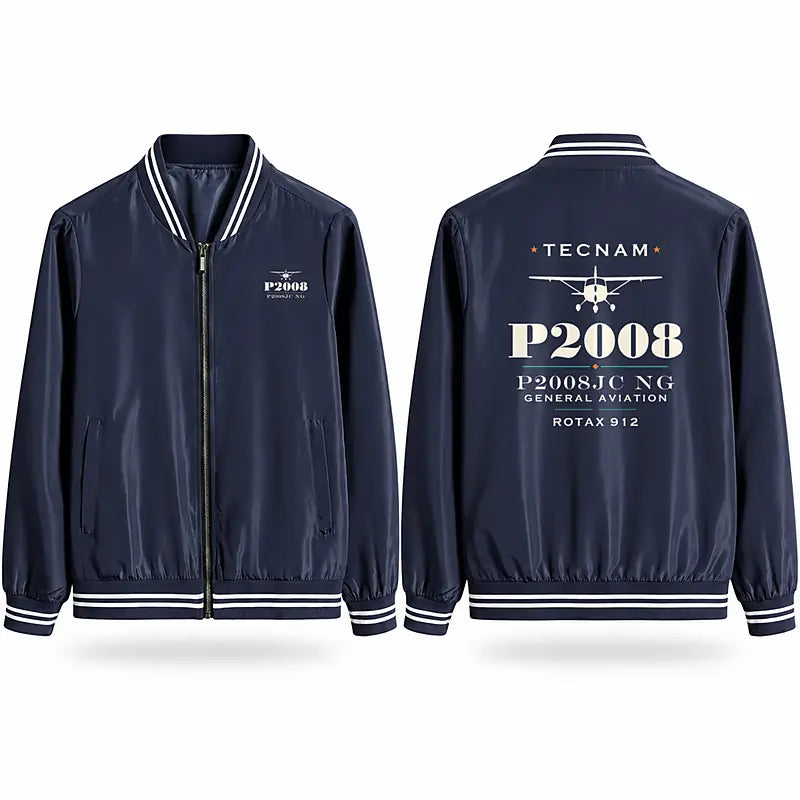 Tecnam P2008JC NG Stylish Jackets - Baseball Collar - Heritage - Navy Blue