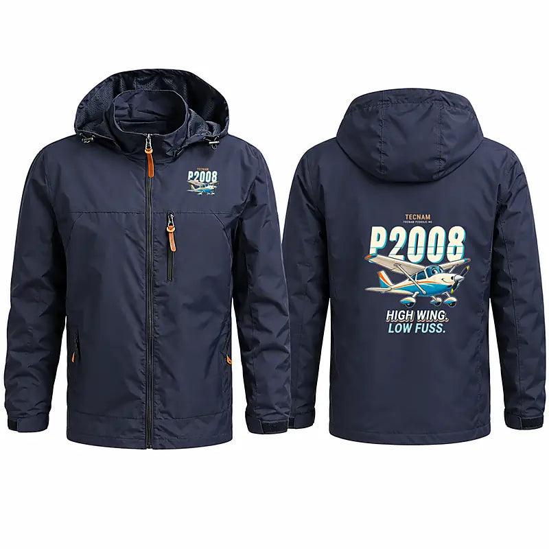 Tecnam P2008JC NG Stylish Jackets - Hooded Windbreaker - Cartoon - Navy Blue