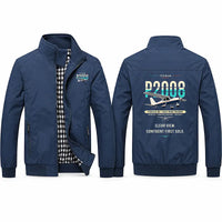 Thumbnail for Tecnam P2008JC NG Stylish Jackets - Stand Collar - Original - Navy Blue