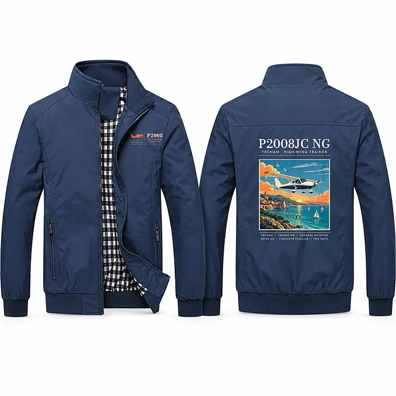 Tecnam P2008JC NG Stylish Jackets - Stand Collar - Poster - Navy Blue