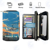 Thumbnail for Tecnam P2008JC NG Leather Wallets - Zip Long Wallet - 3D