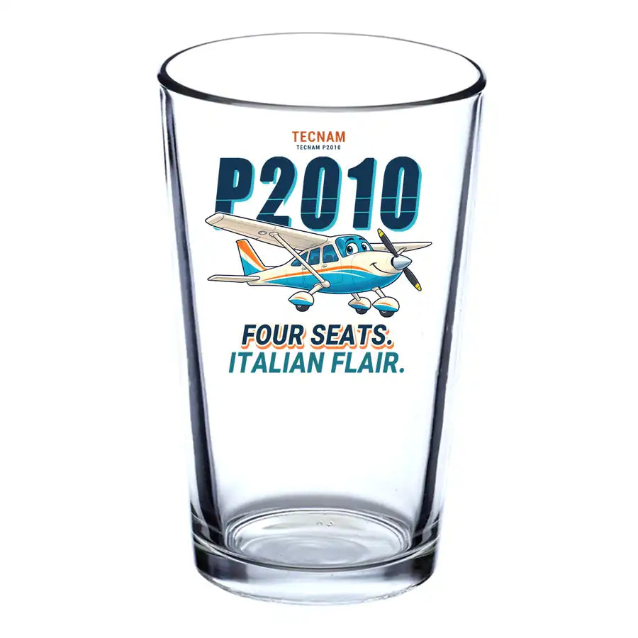 Tecnam P2010 - Cartoon - Beer & Water Glass
