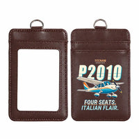 Thumbnail for Tecnam P2010 - Cartoon - ID Card Holder - Dark Brown