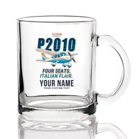 Thumbnail for Tecnam P2010 - Cartoon + Name - Coffee & Tea Glass