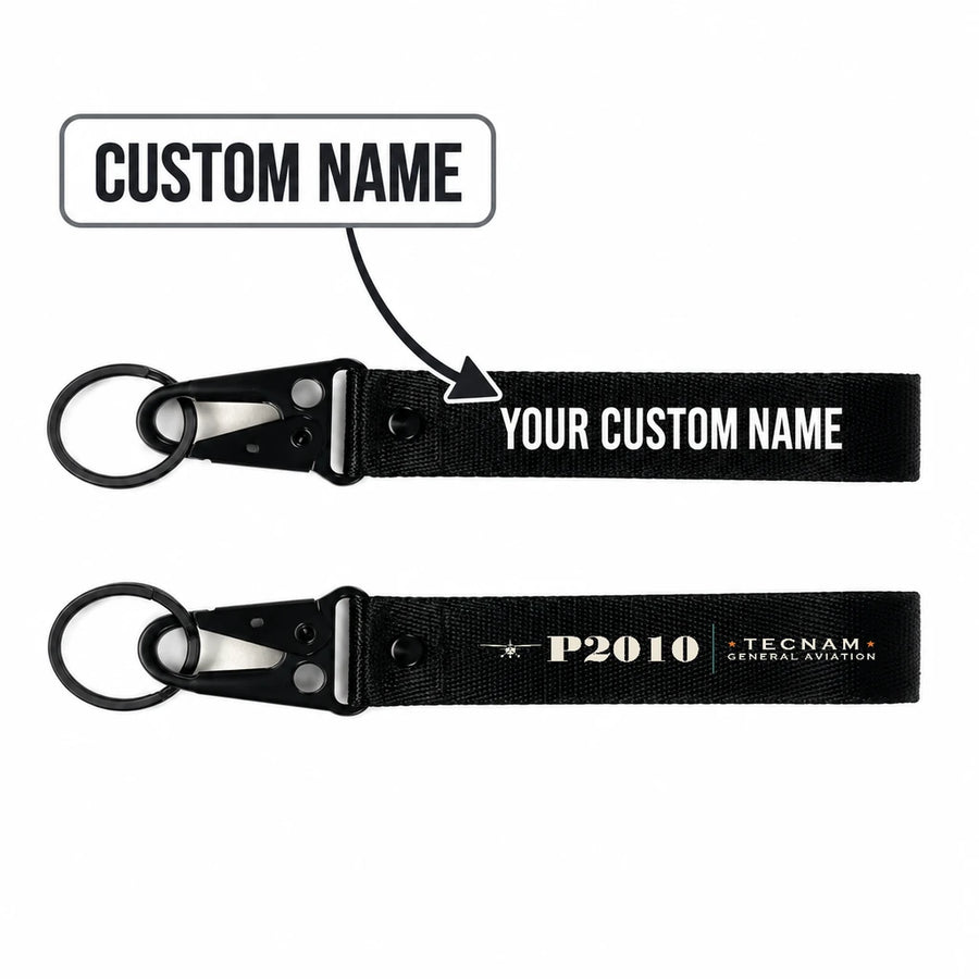 Tecnam P2010 Hawk-Shaped Key Chains - Black - Heritage - Personalized
