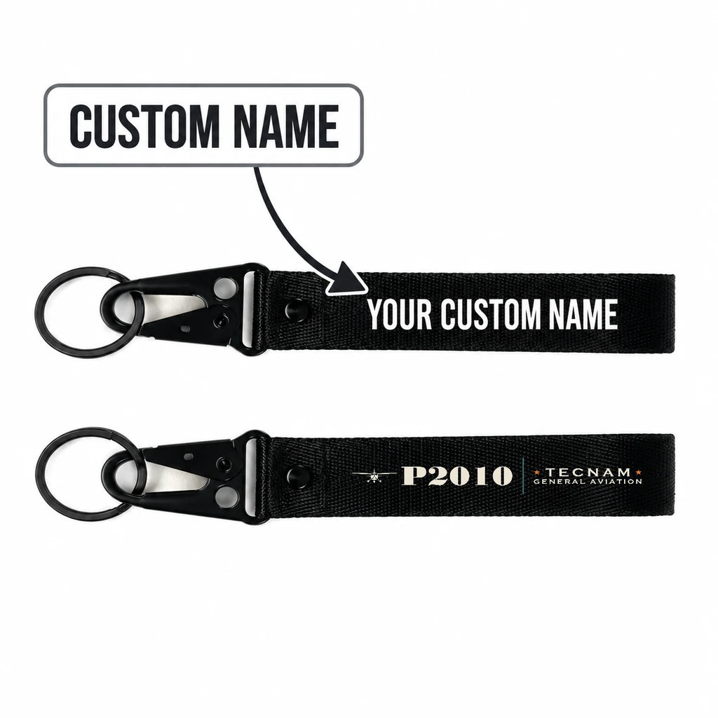 Tecnam P2010 Hawk-Shaped Key Chains - Black - Heritage - Personalized