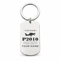 Thumbnail for Tecnam P2010 - Key Chain - Heritage + Name - Silver