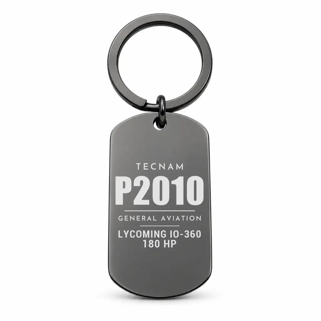 Tecnam P2010 - Key Chain - Tag - Black