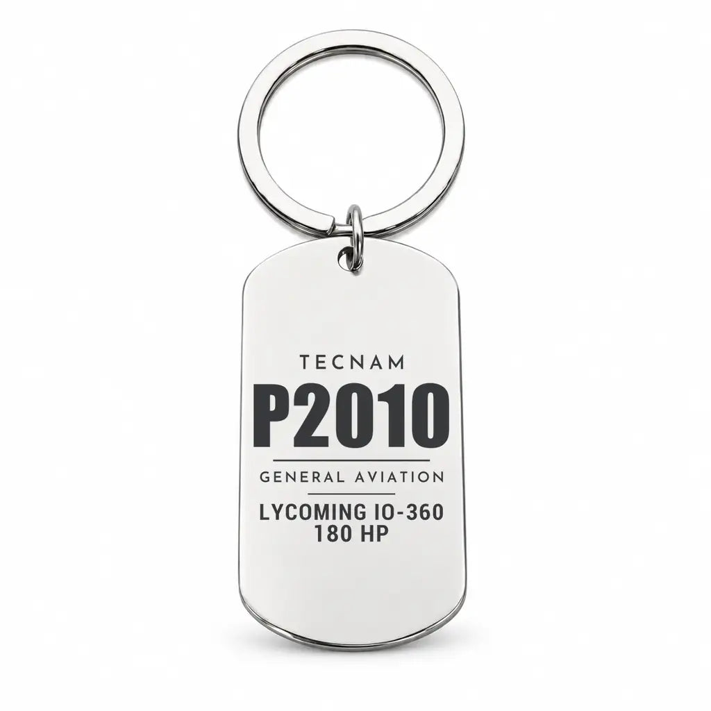 Tecnam P2010 - Key Chain - Tag - Silver