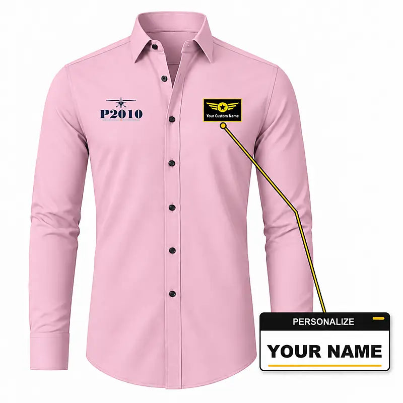 Tecnam P2010 - Long Sleeve Shirt - Heritage - Pink + NAME