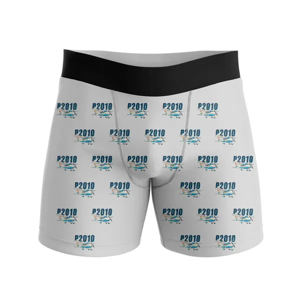 Tecnam P2010 - Men Boxers - Cartoon Pattern - Light Gray