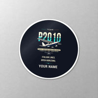 Thumbnail for Tecnam P2010 - Original + Name - Circle Sticker - Close-up