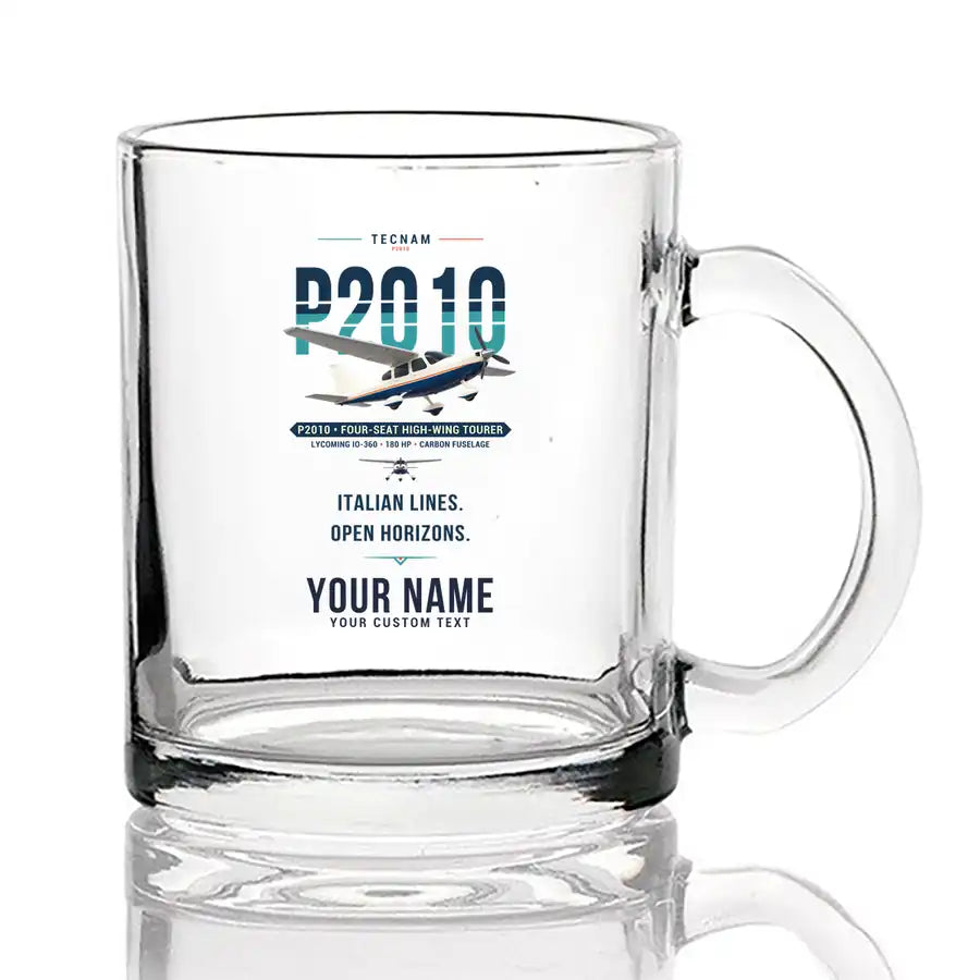 Tecnam P2010 - Original + Name - Coffee & Tea Glass