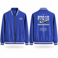Thumbnail for Tecnam P2010 Stylish Jackets - Baseball Collar - Original - Royal Blue