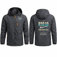 Thumbnail for Tecnam P2010 Stylish Jackets - Hooded Windbreaker - Original - Charcoal