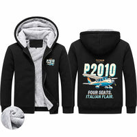 Thumbnail for Tecnam P2010 Zipped Sweatshirts - Cartoon - Black