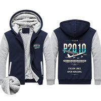 Thumbnail for Tecnam P2010 Zipped Sweatshirts - Original - Navy & Gray