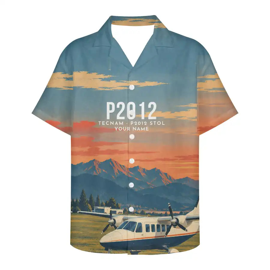 Tecnam P2012 STOL 3D All-Over Print Clothing - Hawaiian Shirt - 3D + Name