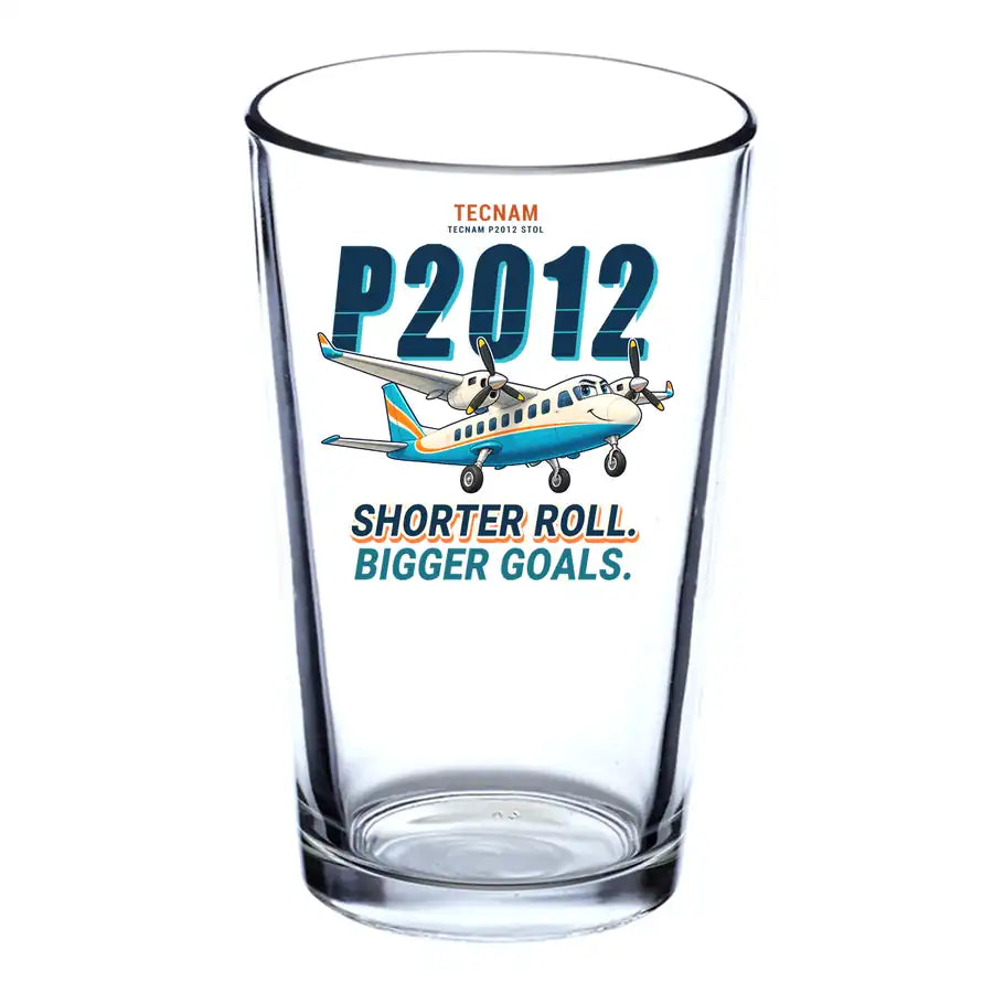 Tecnam P2012 STOL - Cartoon - Beer & Water Glass