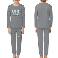 Thumbnail for Tecnam P2012 STOL - Children Pajamas - Cartoon Chest + Name - Gray