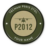 Thumbnail for Tecnam P2012 STOL Patches - Circle + Name - Olive Khaki