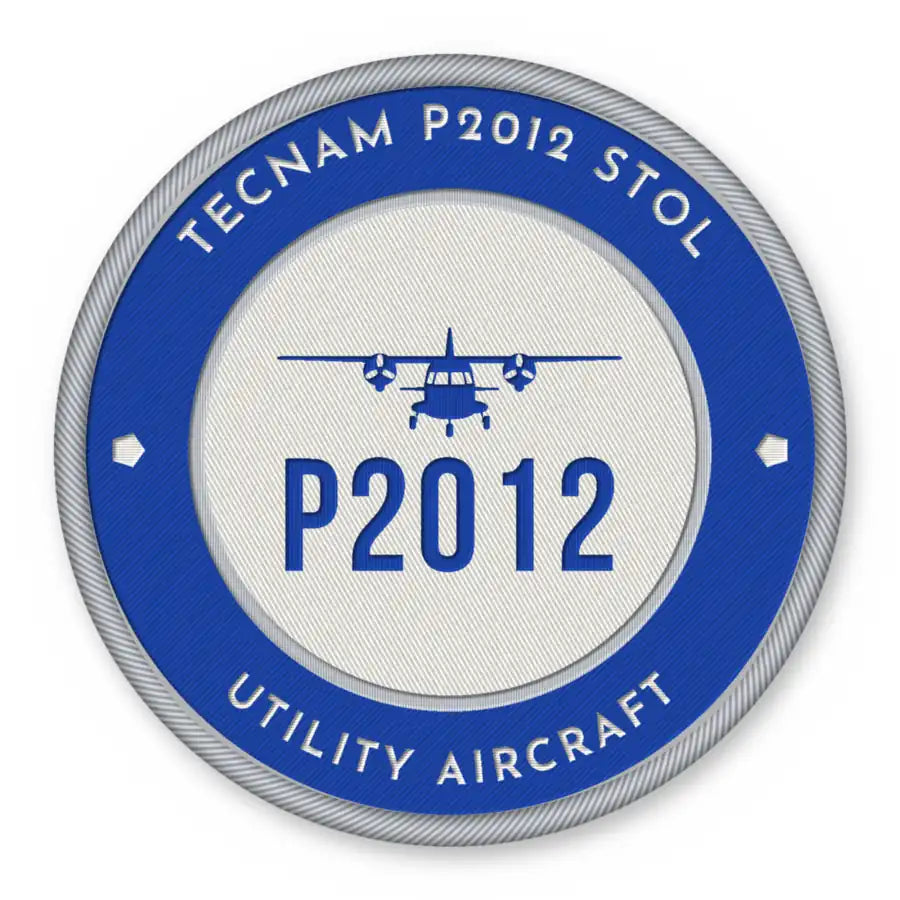 Tecnam P2012 STOL Patches - Circle - Royal White