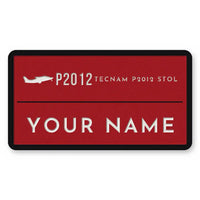 Thumbnail for Tecnam P2012 STOL Patches - Rectangle + Name - Red White