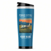 Thumbnail for Tecnam P2012 STOL - Poster + Name - Stainless Steel (No Holder) - Light Blue