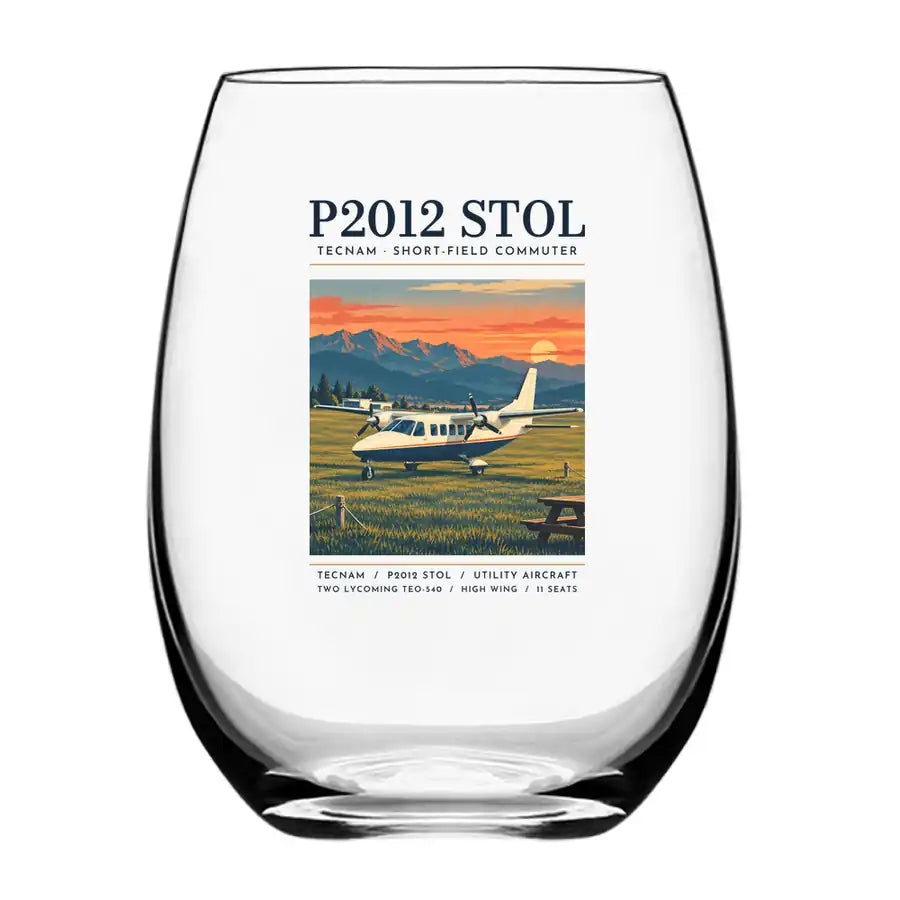 Tecnam P2012 STOL - Poster - Water & Drink Glass