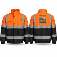 Thumbnail for Tecnam P2012 STOL Reflective Winter Jackets - Poster - Orange & Navy