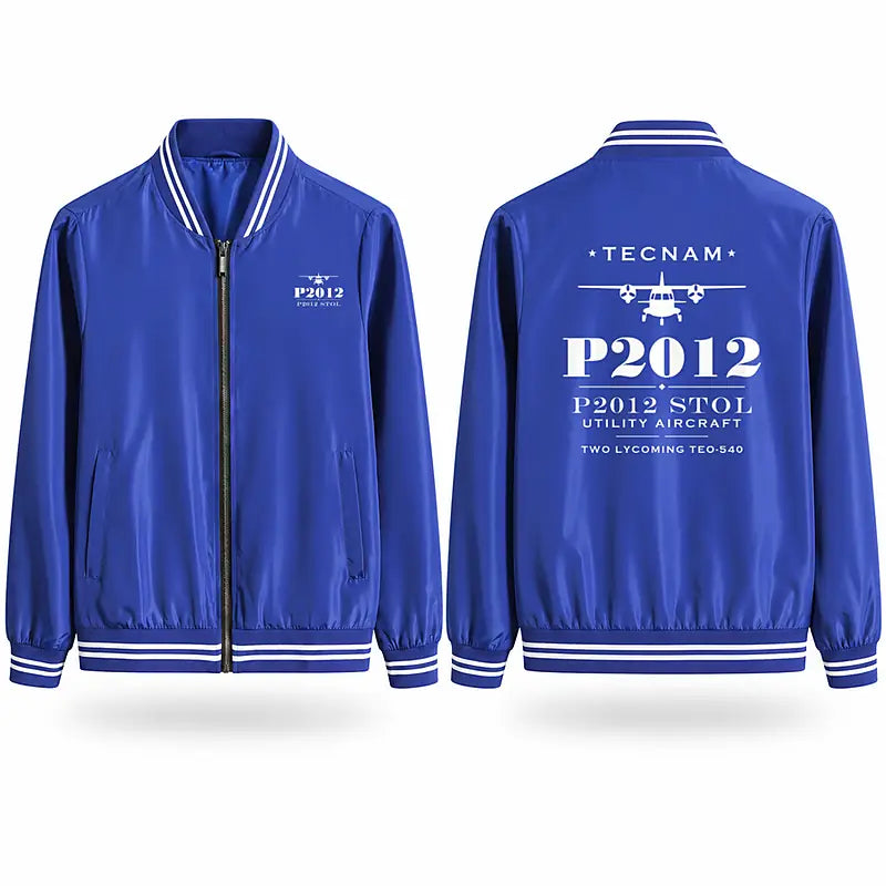 Tecnam P2012 STOL Stylish Jackets - Baseball Collar - Heritage - Royal Blue