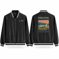 Thumbnail for Tecnam P2012 STOL Stylish Jackets - Baseball Collar - Poster - Black