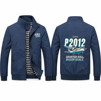Thumbnail for Tecnam P2012 STOL Stylish Jackets - Stand Collar - Cartoon - Navy Blue