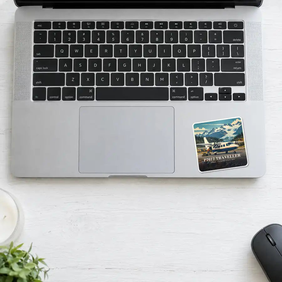 Tecnam P2012 Traveller - 3D - Square Sticker - Laptop