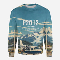 Thumbnail for Tecnam P2012 Traveller 3D All-Over Print Clothing - Sweatshirt - 3D + Name