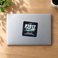 Thumbnail for Tecnam P2012 Traveller - Cartoon - Square Sticker - MacBook