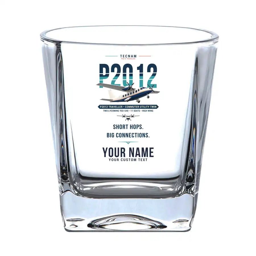 Tecnam P2012 Traveller - Original + Name - Whiskey Glass