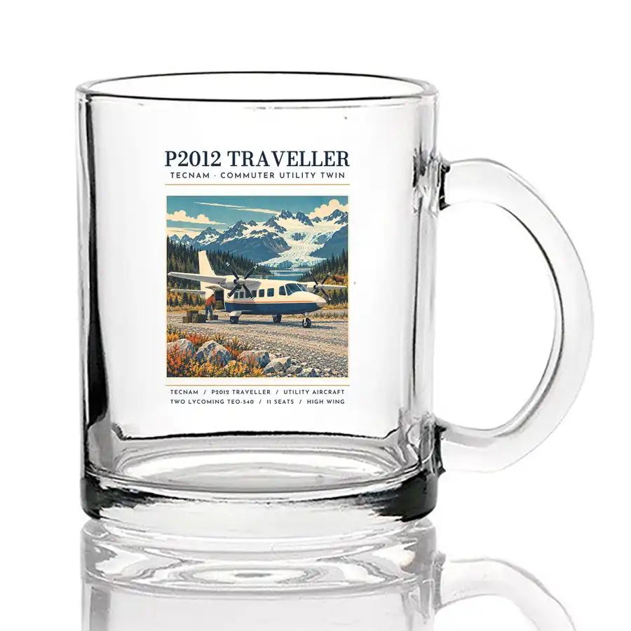 Tecnam P2012 Traveller - Poster - Coffee & Tea Glass
