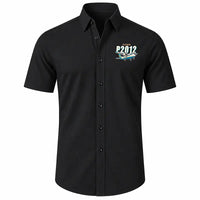 Thumbnail for Tecnam P2012 Traveller - Short Sleeve Shirt - Cartoon - Black