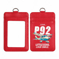Thumbnail for Tecnam P92 Echo MkII - Cartoon - ID Card Holder - Red