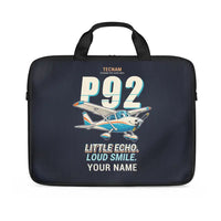 Thumbnail for Tecnam P92 Echo MkII - Cartoon + Name - Laptop Bag