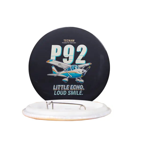 Tecnam P92 Echo MkII - Cartoon - Pin - Black