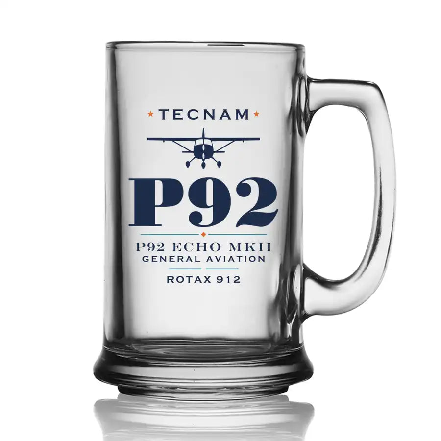 Tecnam P92 Echo MkII - Heritage - Beer Glass with Holder
