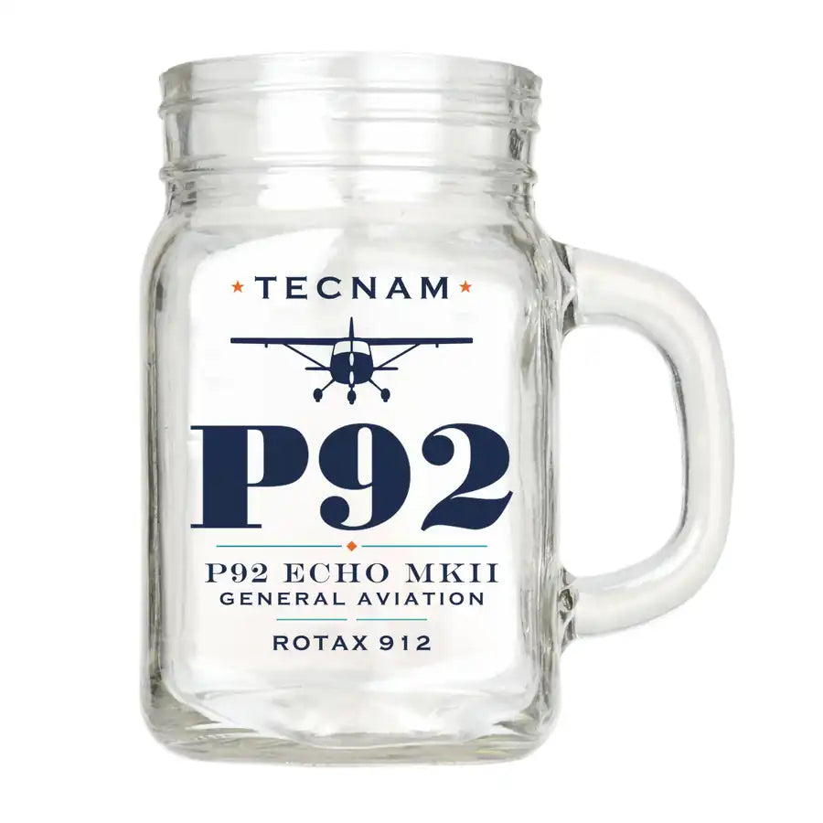 Tecnam P92 Echo MkII - Heritage - Cocktail Glass (Mason Jar)