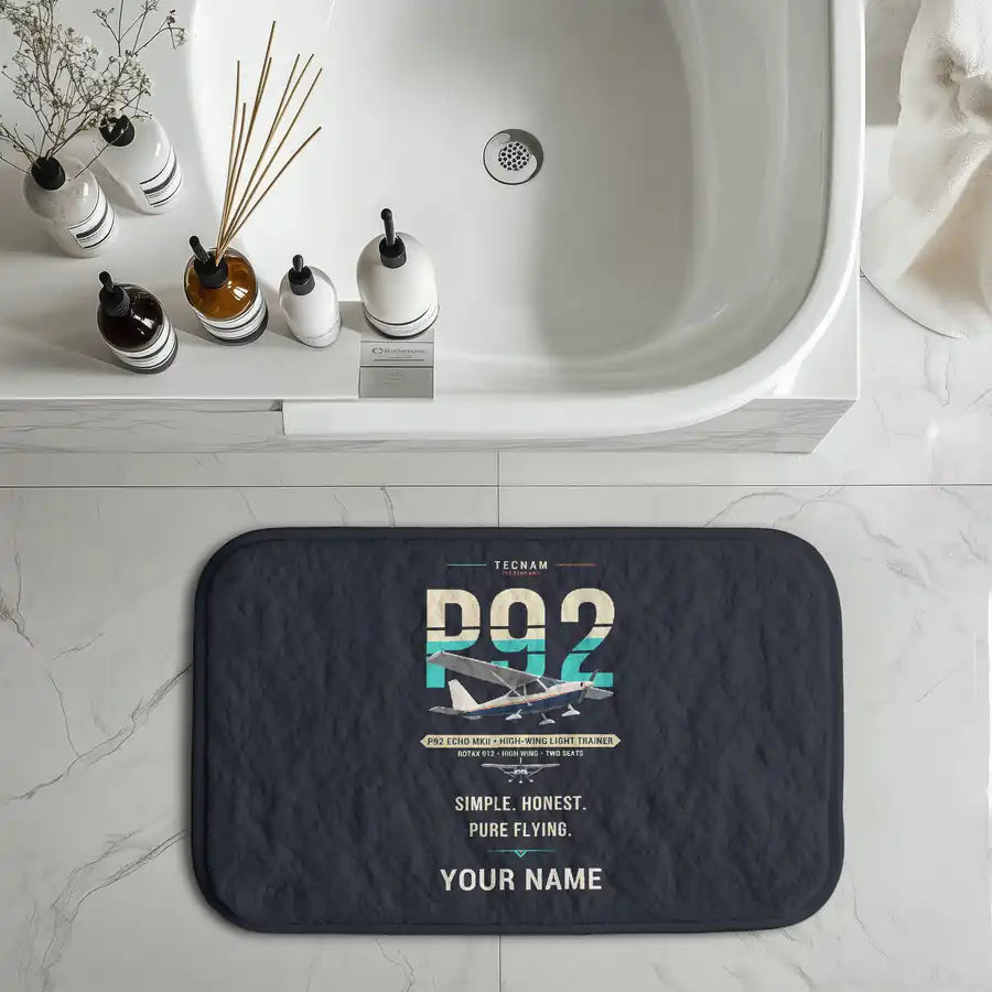 Tecnam P92 Echo MkII - Original + Name - Bath Mat