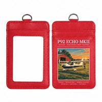 Thumbnail for Tecnam P92 Echo MkII - Poster - ID Card Holder - Red