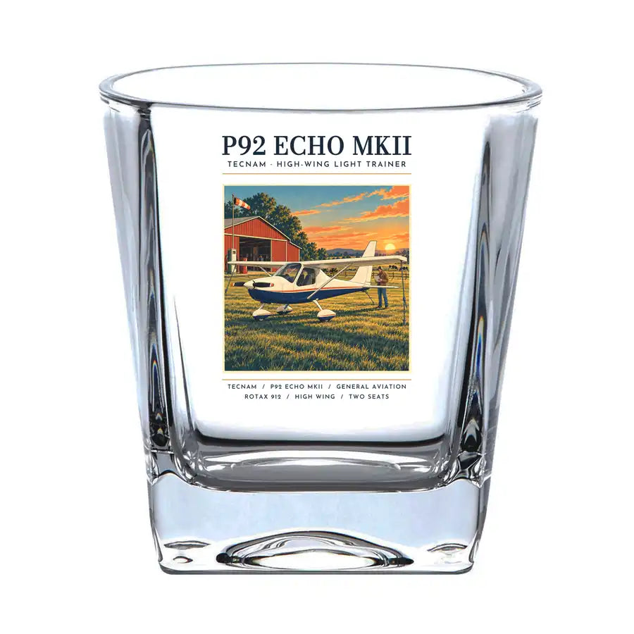 Tecnam P92 Echo MkII - Poster - Whiskey Glass