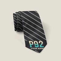 Thumbnail for Tecnam P92 Echo MkII - Stripe + Name - Tie - Black