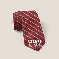 Thumbnail for Tecnam P92 Echo MkII - Stripe + Name - Tie - Dark Red