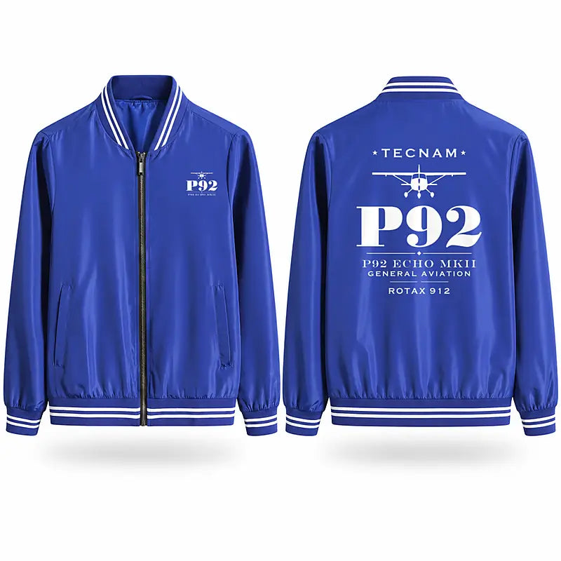 Tecnam P92 Echo MkII Stylish Jackets - Baseball Collar - Heritage - Royal Blue